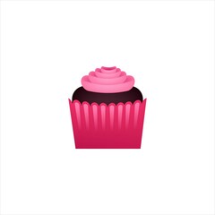cupcake with pink icing