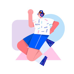 The man running with headphones