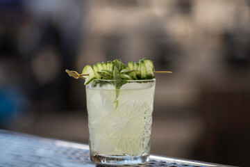 Cocktail in old fashioned glass 