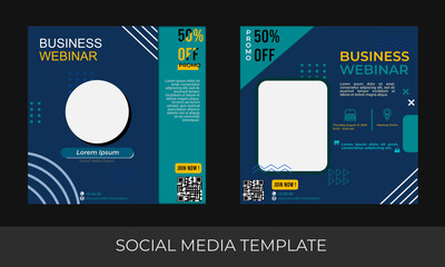 Set of Minimalist Background with memphis style. Suitable for social media post template, Webinar, Seminar, daring banner, online education, flyer, ads, etc
