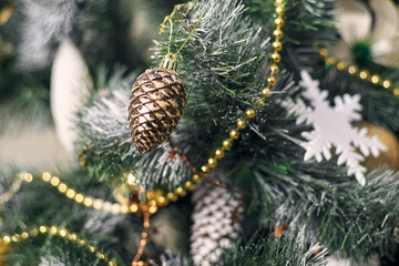 christmas tree with cones