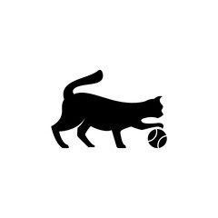 animal cat vector silhouette graphic template
