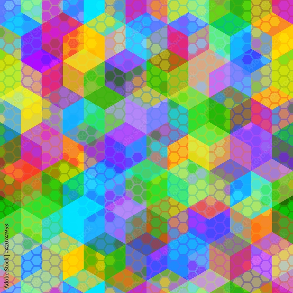 Canvas Prints vector trendy low poly seamless pattern. camouflage polygonal background