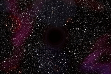 A universe full of stars and a black hole in the middle
