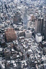 New York City. Wonderful panoramic aerial view of Manhattan Midtown Skyscrapers  - obrazy, fototapety, plakaty