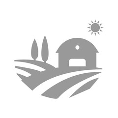 farm icons on white background, vector illustration