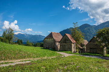 Ancient landscapes of Carnia. Stables and hay depots Orias.