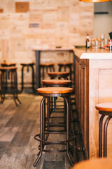 beautiful bar stools in the bar