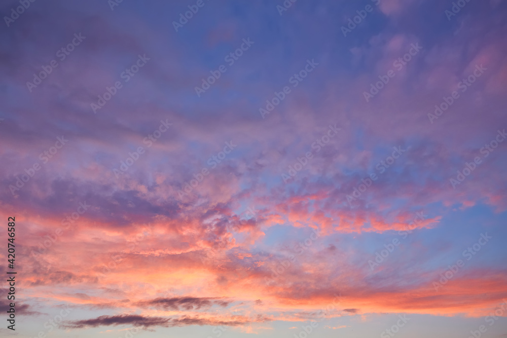 Poster Colorful sky after the sunset.