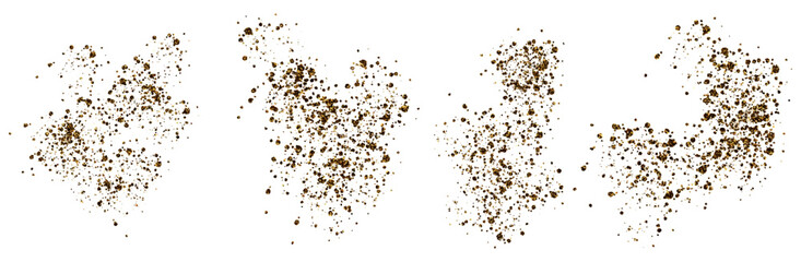 Goldpartikel als Spritzer für eigene Gestaltung