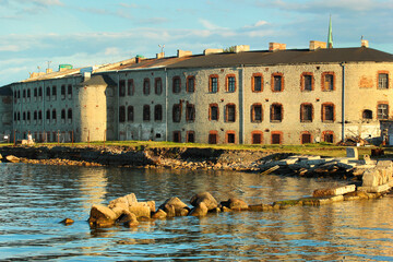 View of old Patarei prison, now a museum, originally built for defense purposes as coastal battery...