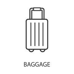 Baggage linear icon. Modern outline Baggage logo concept on white background from Architecture and Travel collection. Suitable for use on web apps, mobile apps and print media.