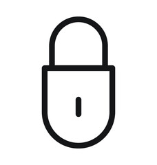 Lock Line Vector Icon