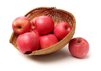 Apples from Aksu, Xinjiang, China on white background