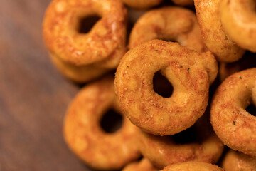 Taralli traditional italian snack close up