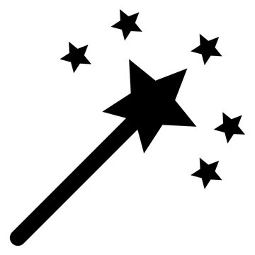 Modern style vector of magic wand