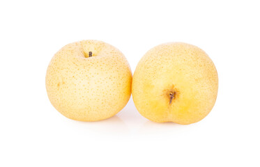 Chinese pear fruit isolated on white background