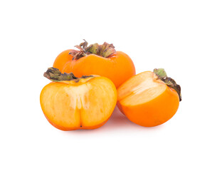 Persimmon isolated on white background.