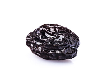 Dry fruit prune closeup. Fruit of dried prune