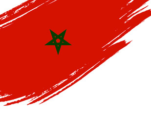 morocco country abstract flag brush texture background