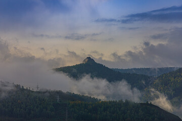 fog over the mountains