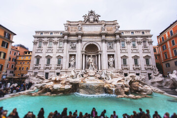 The Trevi Fountain (in Italian: Fontana di Trevi), a fountain in the Trevi district in Rome, Italy,...