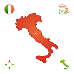 simple outline map of italy