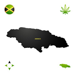 simple outline map of jamaica