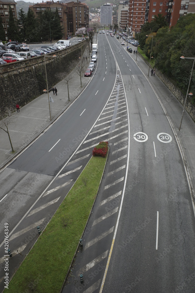 Poster Road in the city