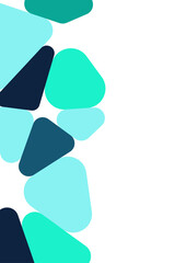 Colorful geometric background design. Trendy abstract composition with rounded triangles. Futuristic background. Vector illustration for wallpaper, banner, card, landing.