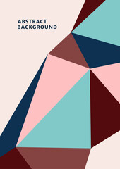 Bright abstract geometric background from triangles. Unusual color forms for your message. Business or technical presentation, app cover template. Vector n