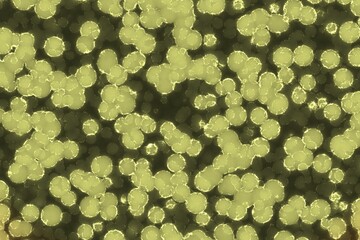 nice design yellow many bio monadiforms digital graphic background illustration