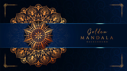Ornamental luxury mandala background with golden arabesque pattern arabic islamic east style.decorative mandala for print, poster, cover, brochure, flyer, banner.zip