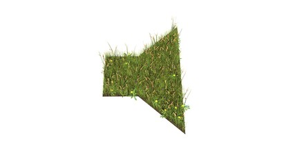 Fototapeta premium 3d rendered grass field of symbol of sound isolated on white background