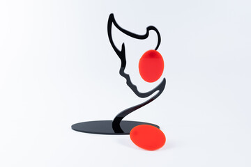 Designer earrings with geometric forms