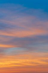 Sky at sunset in Japan