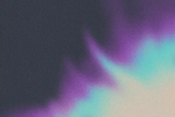 Fotobehang Digital noise gradient. Nostalgia, vintage 70s, 80s style. Abstract lo-fi background. Retro wave, synthwave. Wallpaper, template, print. Minimal, minimalist. Blue, black, beige, purple, pink color © Oksana Trygub