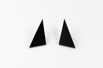 Designer earrings with geometric forms