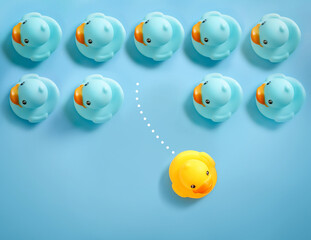 Business innovative creative concept. Be different