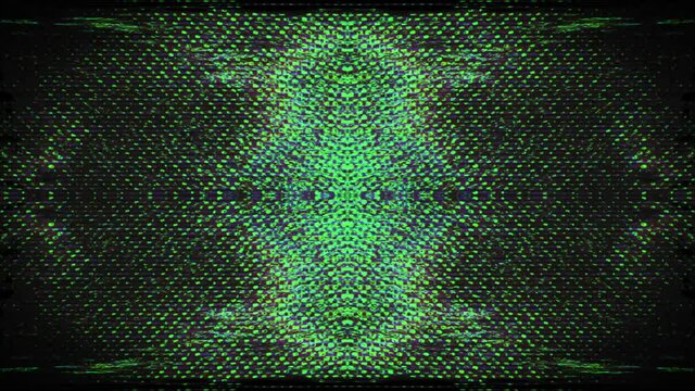 Looped polychrome background. Corrupted data effect,
