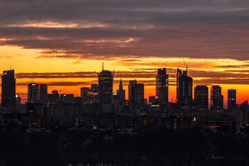 Warszawa, Warsaw city, Warsaw sunset