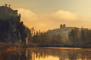 sunrise over the castle