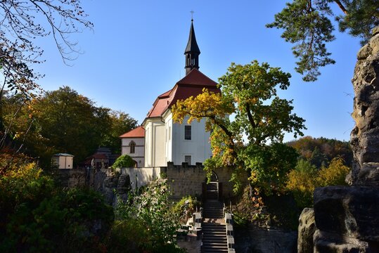 Valdstejn Castle or Waldstein is a Gothic fortress in Bohemian Paradise near Turnov, Czech Republic.