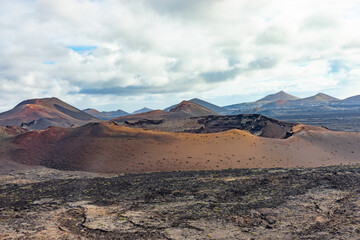 Volcanoes of Lanzarote, Canary Islands, Spain.