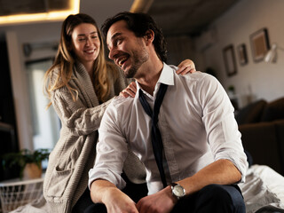 Young man having a problem. Girlfriend comforting her sad boyfriend..