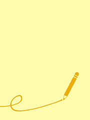 背景素材　鉛筆　黄色