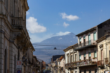 Fototapeta na wymiar Etna vista da Linguaglossa