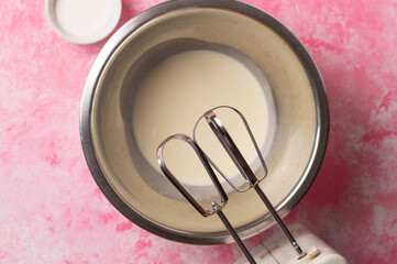 A bowl full of whipped cream