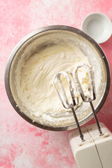 A bowl full of whipped cream