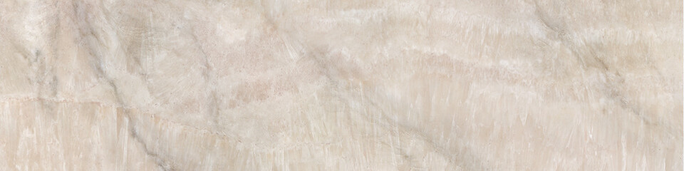 Panoramic background with stone marble texture in soft beige tones